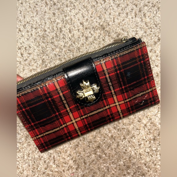 Patricia Nash Marene leather wallet-tartan plaid print - Picture 1 of 4